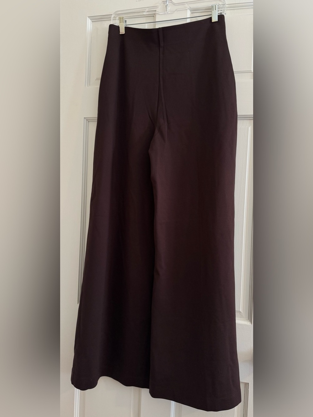 Quince Ultra-Stretch Ponte Super Wide Leg Pants in Espresso Brown - Picture 4 of 7